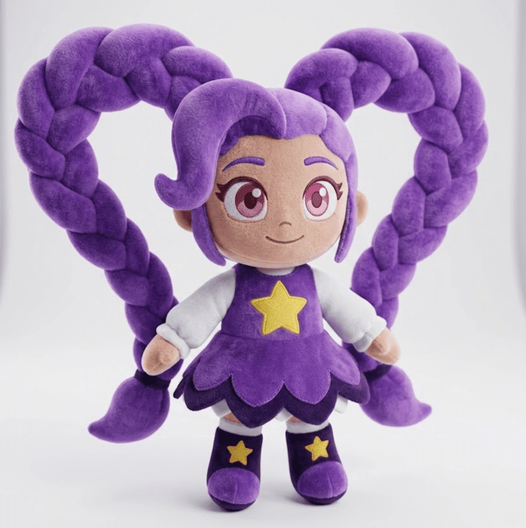 Chibi Plush Keychain — Lily Lovebraids fan merch concept